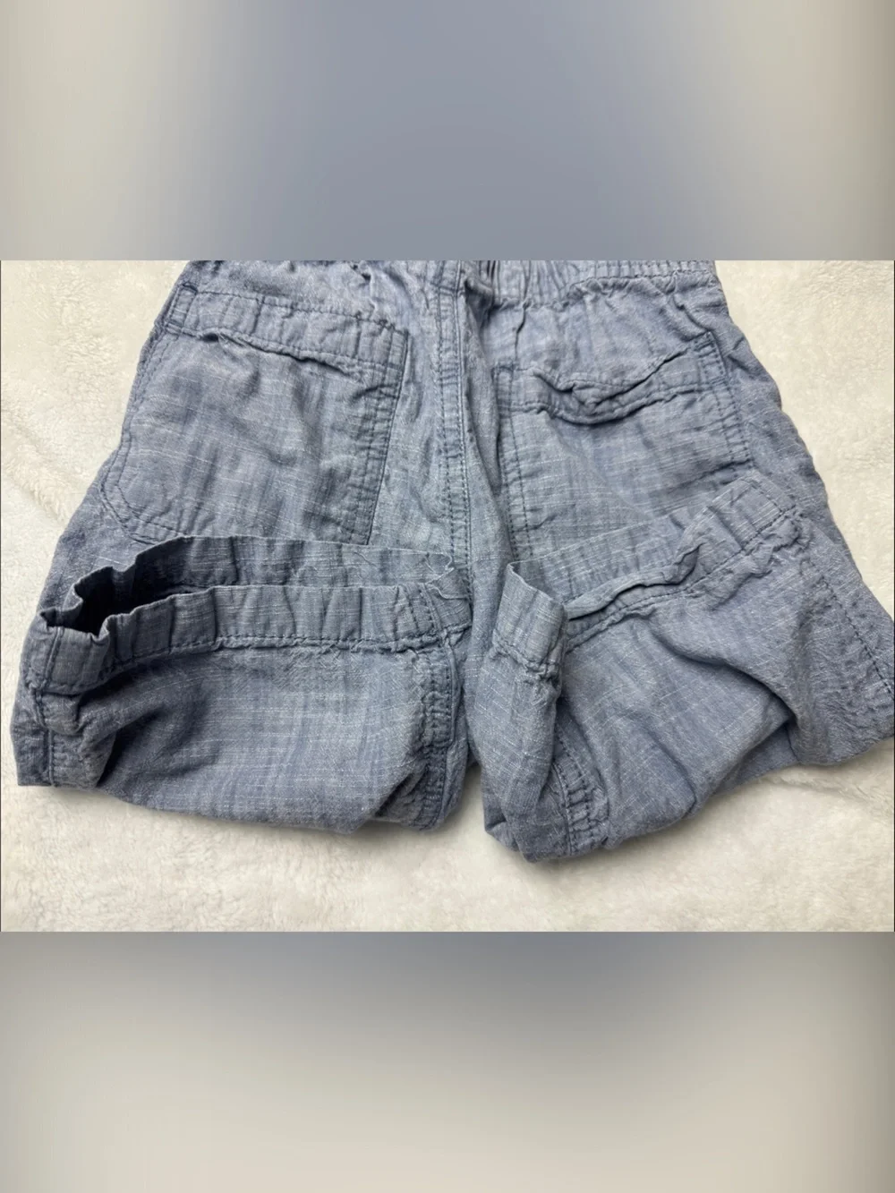The Children's Place Light Blue Chambray Drawstring Shorts | Boys size 7